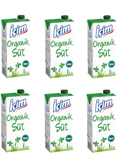 İçim Organik Süt 1 Lt X 6 Adet