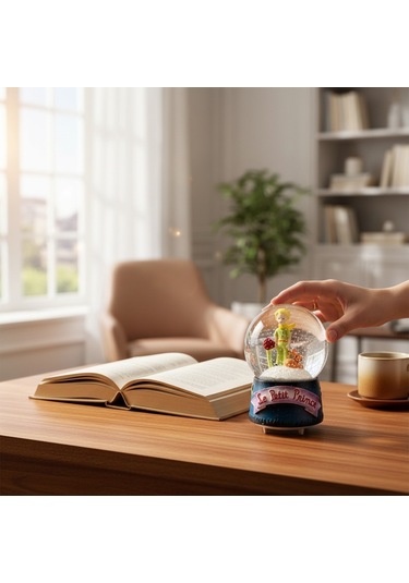 Küçük Prens Orta Boy Işıklı Müzikli Kar Küresi Le Petit Prince Koleksiyonluk Biblo