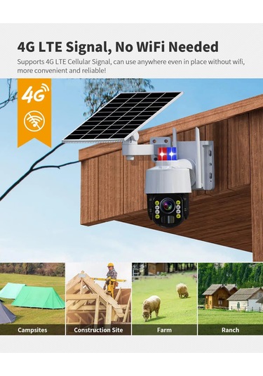 Ultratekno Cmr46 Güneş Panelli 4g+ Wi-fi 5mp Üvenlik Kamerası