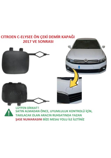 Citroen C-elysee Ön Çeki Demir Kapağı 2017 Ve Sonrası