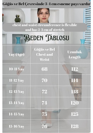 Kız Çocuk Uzun Boydan Pliseli Pamuklu Şifon Uzun Elbise Siyah