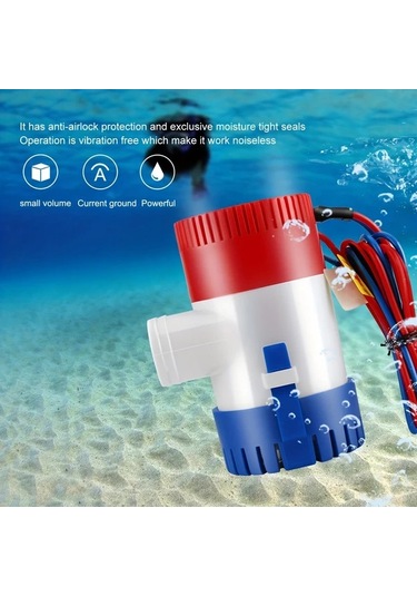 Honeybeeshop Yuksek Performansli 12v Dc 1100gph Dalgic Su Pompasi Bilgisayar Yatlar İcin Dayanikli Pp Malzeme Beyaz Su Temini Pompasi