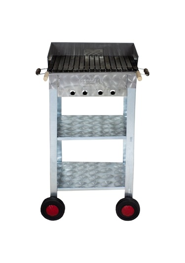 Metehan MTH-67 Pervazlı - Lama Izgaralı - Dört Tekerlekli Battal Boy Mangal