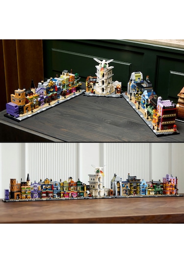 LEGO® Harry Potter™ Diagon Yolu Büyücü Mağazaları 76444 - Yetişkinler için Koleksiyonluk Yaratıcı Sergileme Modeli Yapım Seti (2750 Parça)