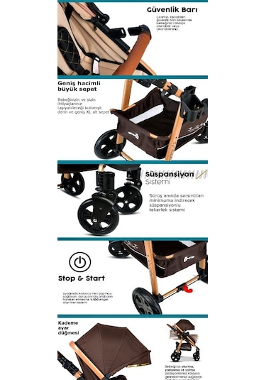 Baby Home 8 In 1 Ekonomi Paket 1010 Travel Sistem Bebek Arabası 505 Bebek Sepeti Anne Yanı Beşik Mama Sandalyesi