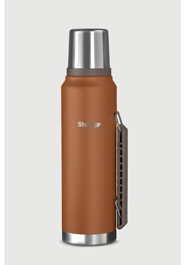 Stevig 1 Camper Klasik Kulplu Sızdırmaz Çelik Termos Autumn Leaf 1.2 Lt St-259 Turuncu