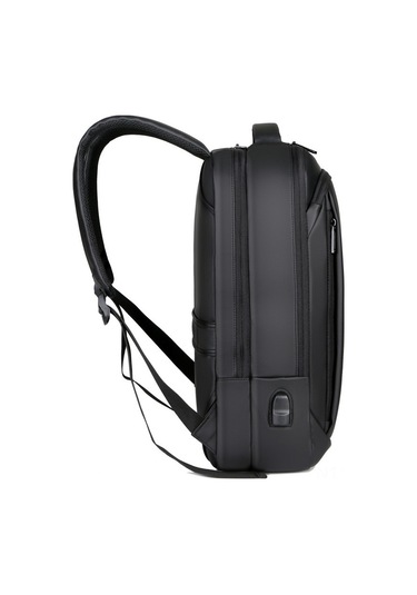 Moveevo Siyah İş Geçişi Çift Askılı Bilgisayar Çantası 15.6 İnç - Çok Fonksiyonlu, Logo Baskılı, Dayanıklı Kumaş, Yeni 2022 Modeli Siyah