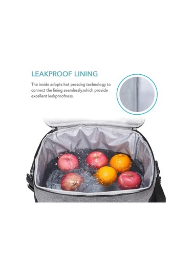 Novahub 15l Portatif Soğutucu Çanta - Seyahat, Kamp, Plaj İçin Su Geçirmez Ve Yalıtımlı Gri Gri