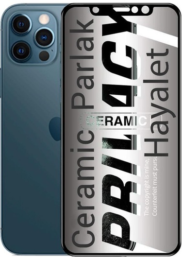 iPhone Uyumlu 12 Pro Max Hayalet Ekran Koruyucu Parlak Seramik