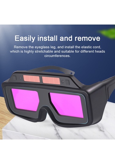 Shineyee Büyük Görüş Alanlı Otomatik Renk Değiştiren Kaynak Gözlüğü, Güneş Enerjili Şarj, Çift Sensörlü, Kaynak Koruma