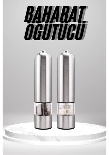 Otomatik Tuz Ve Karabiber Öğütücü Baharat Öğütücü Tuz Karabiber Değirmeni Çok Renkli