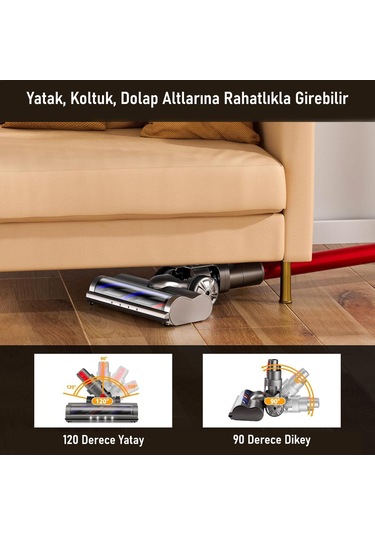 Valkyrie Elektrikli Döner Işıklı Zemin Fırçası Başlığı V8/v10/v11/v15 Uyumlu Yüksek Performanslı