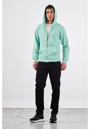 Dufy Mint Yeşili Erkek Sweatshırt - Regular Fit Mint Yeşili