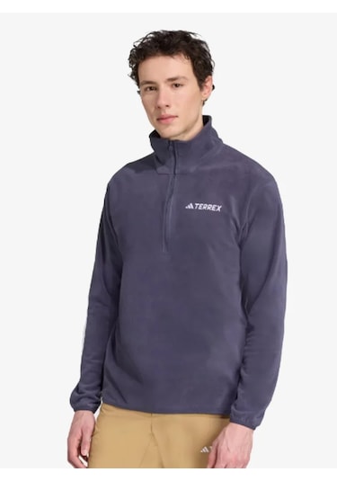 Adidas Jm3123 Multi Essentials 1/2 Zip Fleece Erkek Polar Mor