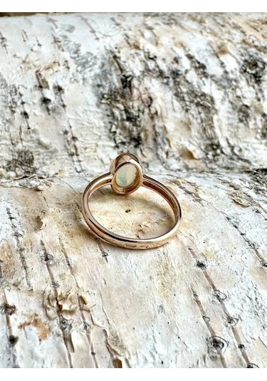 Elana Sentetik Ay Taşı Yüzük 154540334 Beyaz