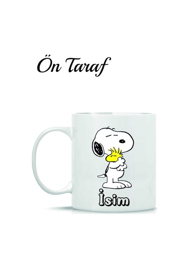 Snoopy Kişiye Özel Kupa Bardak Beyaz