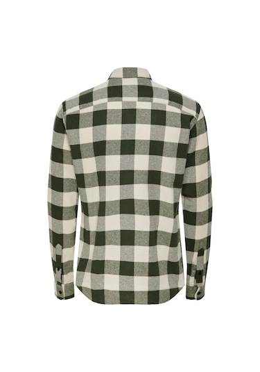 Onsgudmund Ls Checked Shirt Noos Erkek Yeşil Uk Gömlek - 22007112 Koyu Mavi