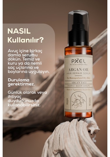 Pxel Onarıcı Şampuan - Maske - Argan Yağı Serum - Fön Suyu Set