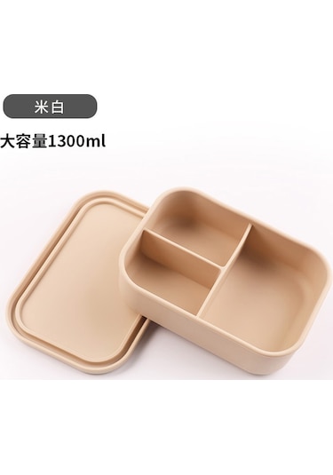 Kare Şeklinde Gıda Sınıfı Silikon Yemek Kutusu E-4 Beyaz