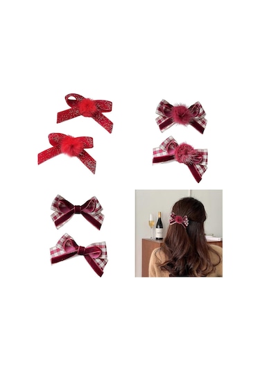 Noel Papyon Saç Tokası Fransız Tarzı Saç Tokası Kızlar Tokal Diğer