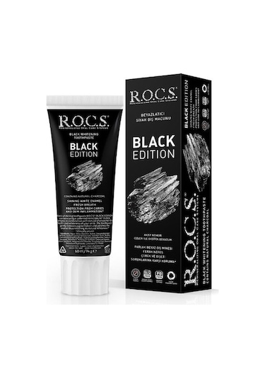 Rocs Black Edition Kömürle Beyazlatıcı Diş Macunu 60 ML