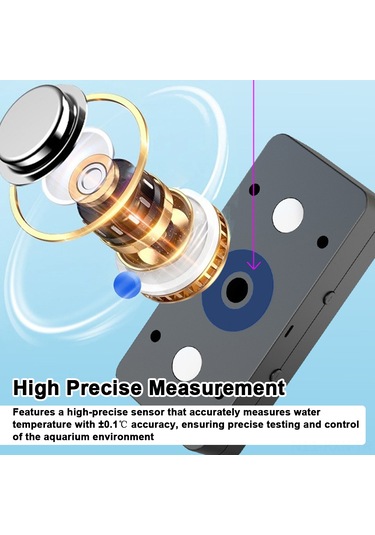 Kosona Akvaryum Termometresi - Büyük Lcd Ekran, Hassas Algılama Ve Alarm Fonksiyonlu 320mah Şarj Edilebilir Pil