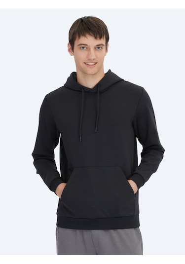 Kip Siyah Kapüşonlu Sweatshırt Siyah