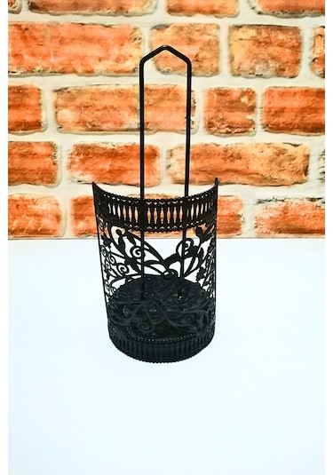 Metal Siyah Kağıt Havluluk - Rulo Peçetelik-mod2 Siyah