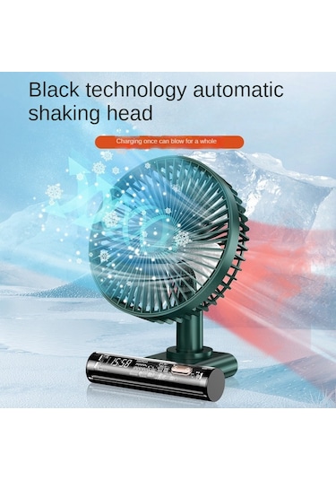 Usb Şarjlı Mini Elektrikli Masa Vantilatörü, Dönen Başlık Beyaz,