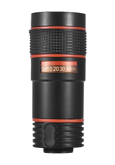 Wezone 8x Zoom Cep Telefonu Teleskopu - Optik Lensli Uzaktan Fotoğraf Çekim Aleti, Çoğu Akıllı Telefonla Uyumlu, Siyah