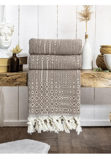 Battaniye Pamuk Riona 180x200 Cm Kahve