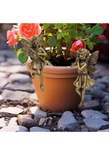 Homyl Ev Ofis Dekoru Için Çiçek Saksısı İçin 2 Parça Peri