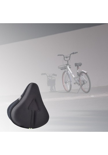 Tongxida Suntek Geniş Bisiklet Koltuk Minderi Siyah - Sabit Bisikletler İçin Komfortlu Koltuk Destek Siyah