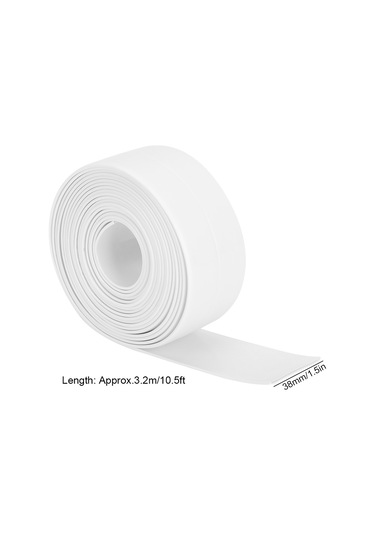 Reedark Banyo Ve Mutfak İçin Kendine Yapışkan Pvc Su Geçirmez Kenar Koruyucu Bandı - Kalıp Ve Nem Koruma, 3.2m Uzunlukta Beyaz