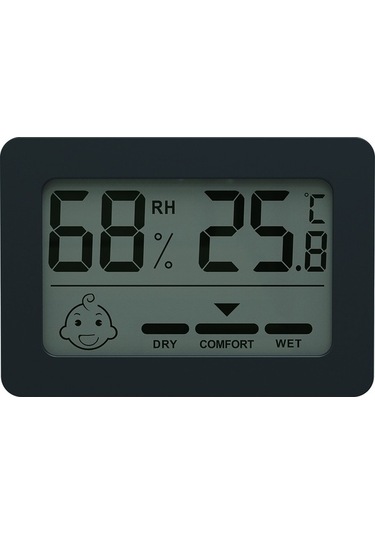 Pazly Pratik Dijital İç Mekan Termometre Ve Nem Ölçer: Ev, Ofis, Bebek Odası & Sera İçin Hassas Ölçüm, Konfor Göstergeli, Beyaz/siyah