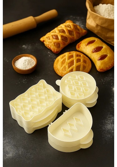 Mını Shop Msk Kurabiye Ve Poğaça Kalıpları, 3 Parça Set. 367634361 Beyaz
