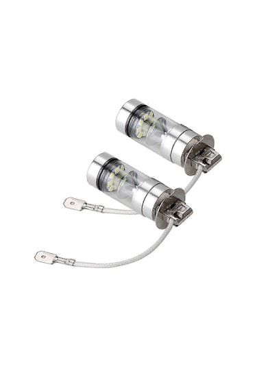 Adet H3 6000k 100w Led 20-smd Yüksek Güçlü Sis Farı Gündüz Farı Ampulü Hıd