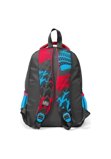 Coral High Kids Gri Mavi Yarış Arabası Desenli 3 Lü Okul Çanta Seti Set0123652