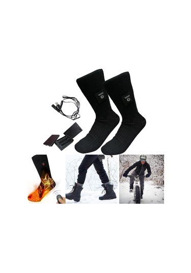 Suntek 2x Unisex Elektrikli Isıtmalı Çorap Ile Pil-kutusu-usb