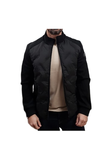 Guess M6rl10wj232 Stretch Quilted Erkek Mont Siyah
