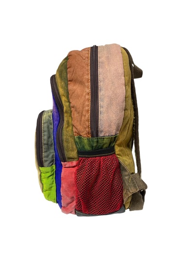 Kaliteli Vintage Disayn Sırt Gezi Çantası New Patchwork 5017 Mor - Sarı