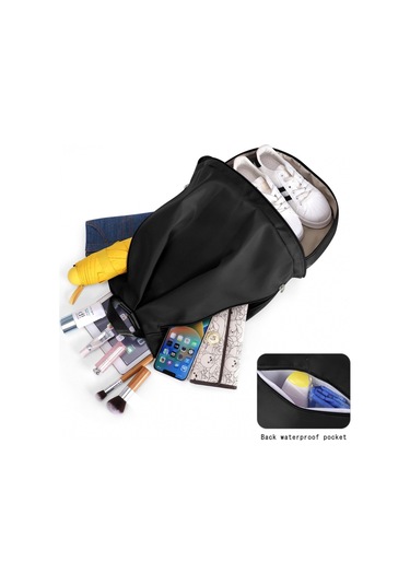 Siyah Ayakkabı Bölmeli Ve Islak Cepli Su Geçirmez Yüzme Sırt Çantası, Spor Ve Seyahat Sırt Çantası Küçük Spor Çantası Diğer