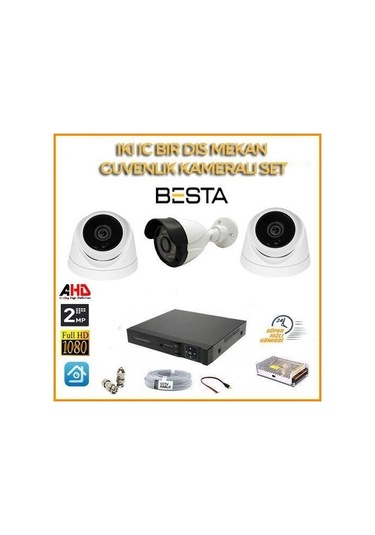 2 1080p 1 İç Mekan 1 Dış Mekan Kameralı Ahd Güvenlik Seti Kd-5203