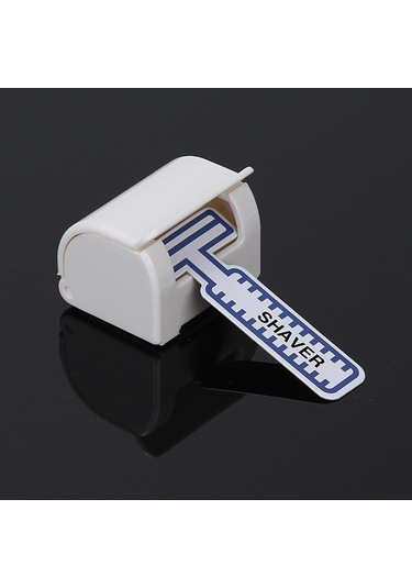 Beyaz Viskon Manuel Tıraş Makinesi Askılı Depolama Rafı Kılıfla Beyaz