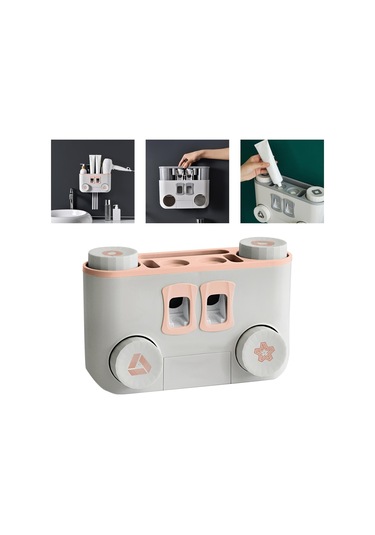 Suntek Tuvalet Banyo Ev Pembe Için Diş Fırçası Dispenseri Ve Diğer