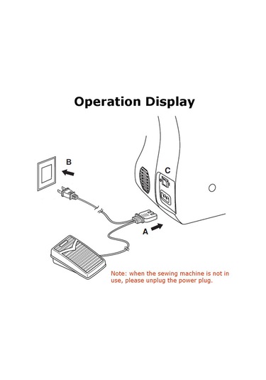 Leezsing Dikiş Makinesi Ayak Kontrol Pedalı - Plastik Malzeme, Uyumlu Şarj Bağı, 23x14x5cm Boyut, 310g Ağırlık Siyah