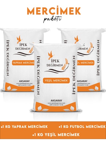 İpek Değirmen 3 Kg Aile Boy Taş Değirmen Mercimek Paketi