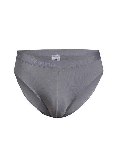 3 Adet Yıldız Erkek Likralı Modal Kemerli Slip Külot 65-66-67 Gri