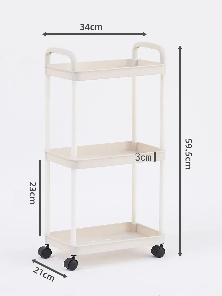 Leoezya 3 Katlı Tekerlekli Raf 283846436 Beyaz