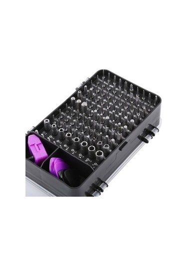 Fastbuy 135 Adet Cep Telefonu Sökme Aracı, Saat Onarımı Alet, Tornavida Seti, Siyah Mor